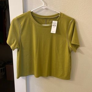 NWT American Eagle green crop top, M